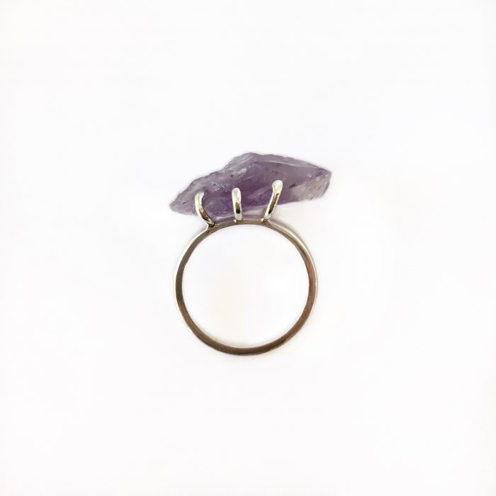 Anillo Grifas amatista en bruto