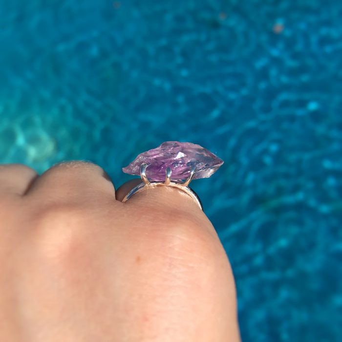Anillo Grifas amatista en bruto - Imagen 4
