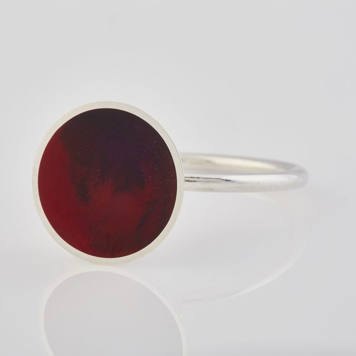 Anillo Cuenco rojo-violeta - Imagen 2